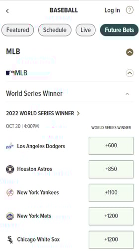 Caesars Sportsbook NJ Futures