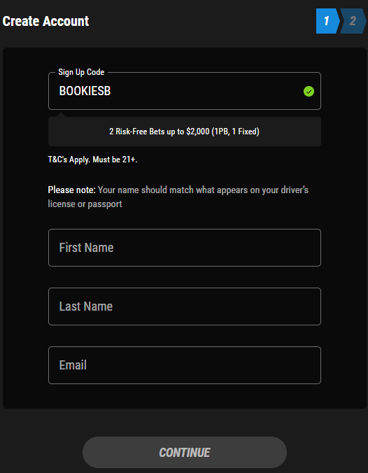 Create PointsBet Sportsbook NY Account