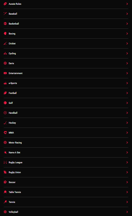 PointsBet Sportsbook NY Available Sports
