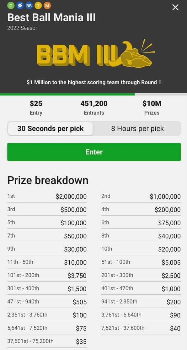 Underdog Fantasy Best Ball