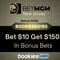BetMGM New Jersey Bonus Code BOOKIESBG150: Bet $10 Get $150 Bonus for NBA Playoffs, MLB (May 2)
